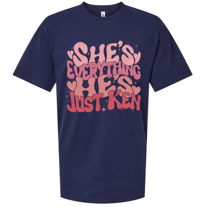 Retro Shes Everything Hes Just Ken Sueded Cloud Jersey T-Shirt