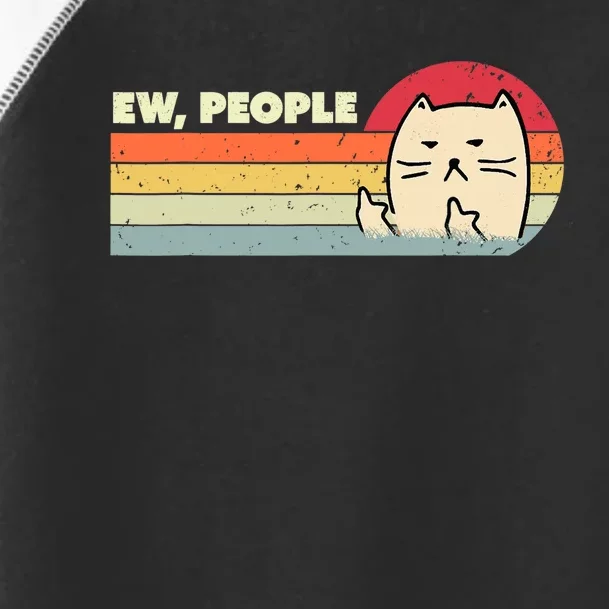 Retro Style Ew, People Funny Cat Toddler Fine Jersey T-Shirt