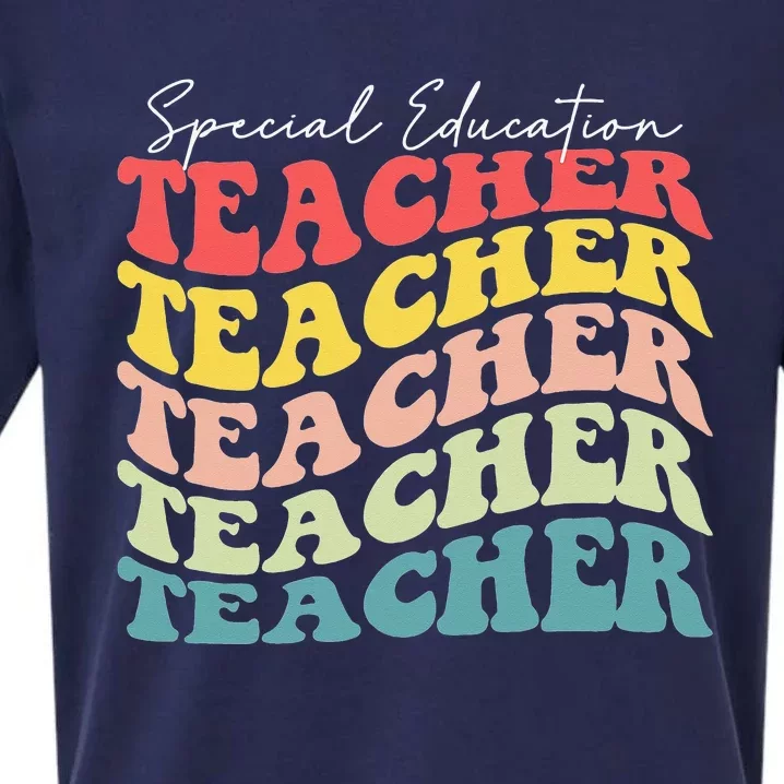 Retro Special Education Teacher Appreciation Sueded Cloud Jersey T-Shirt