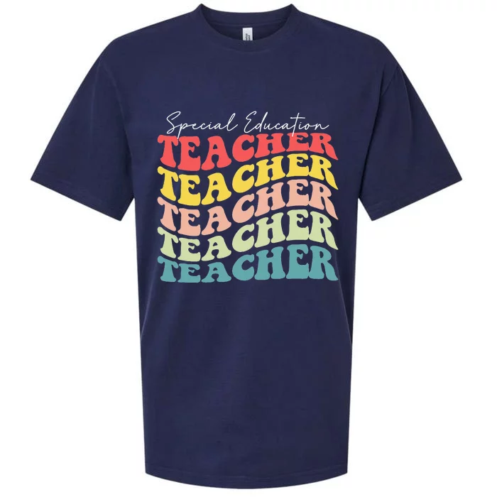 Retro Special Education Teacher Appreciation Sueded Cloud Jersey T-Shirt