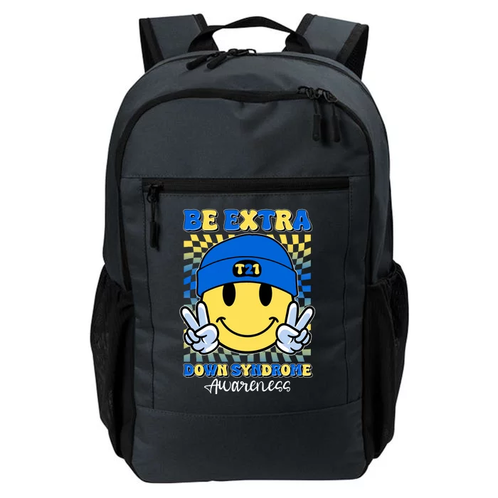 Retro Smiley Emoji Be Extra Down Syndrome Awareness Daily Commute Backpack