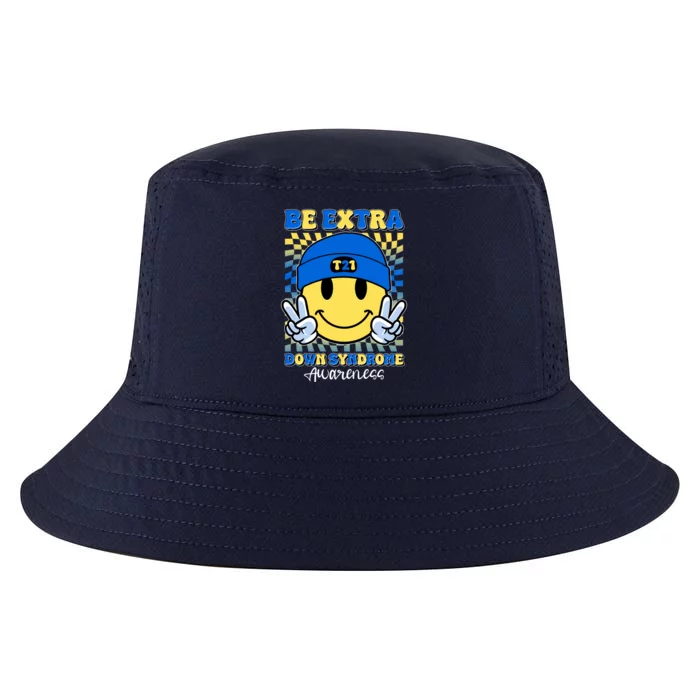 Retro Smiley Emoji Be Extra Down Syndrome Awareness Cool Comfort Performance Bucket Hat