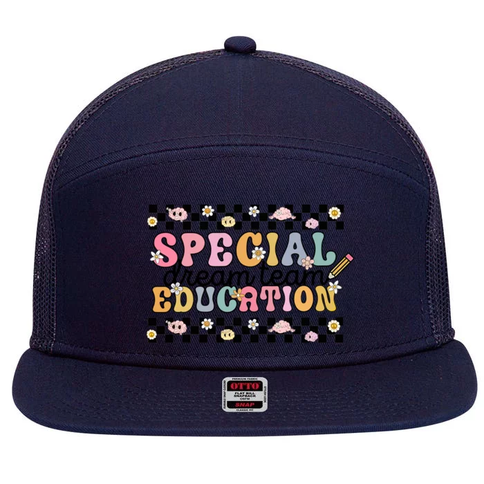 Retro Special Education Dream Team 7 Panel Mesh Trucker Snapback Hat