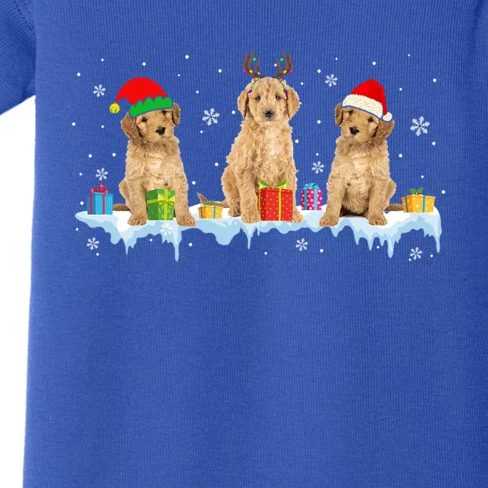 Reindeer Santa Elf Goldendoodle Cute Christmas Dog Lover Great Gift Baby Bodysuit