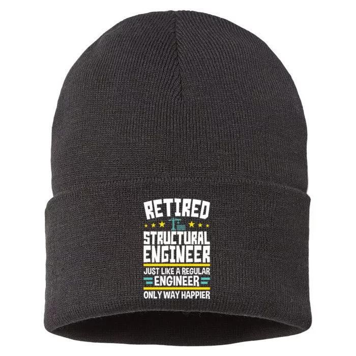 Retired Structural Engineer Way Happier Engineering Sustainable Knit Beanie