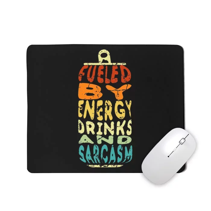 Retro Sarcastic Energy Drink Caffeine Lover Mousepad