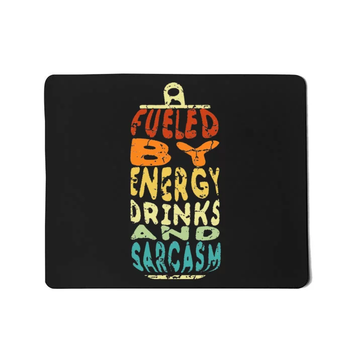 Retro Sarcastic Energy Drink Caffeine Lover Mousepad