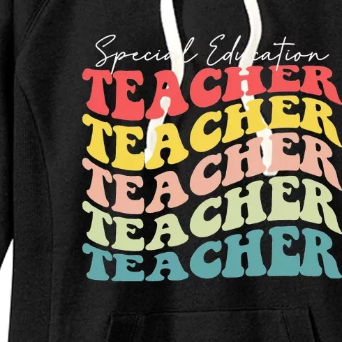 Retro Special Education Teacher Appreciation Back To SChool Women's Fleece Hoodie