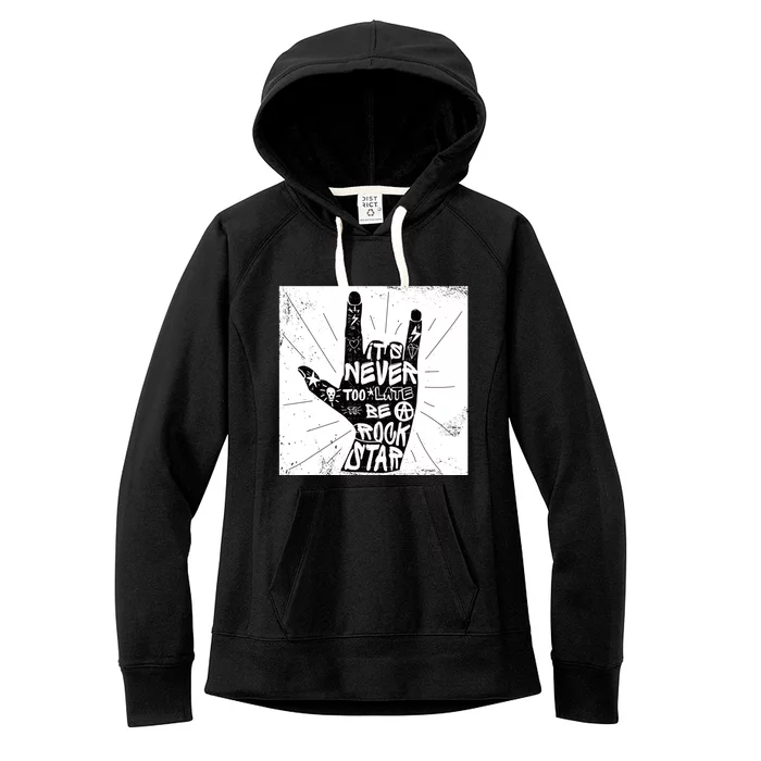 Rock Star Freedom Gift Women's Fleece Hoodie