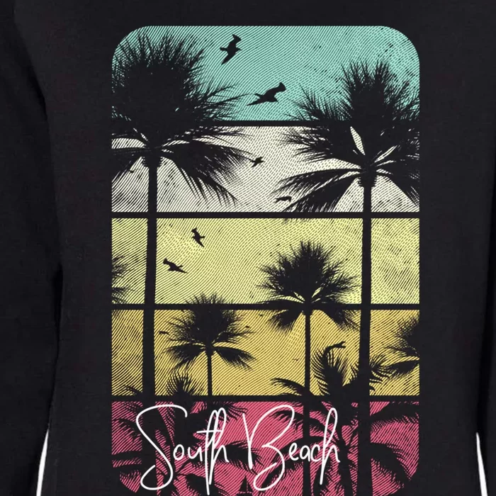 Retro South Florida Beach Miami Mom Dad Grandpa Gift Gift Womens California Wash Sweatshirt