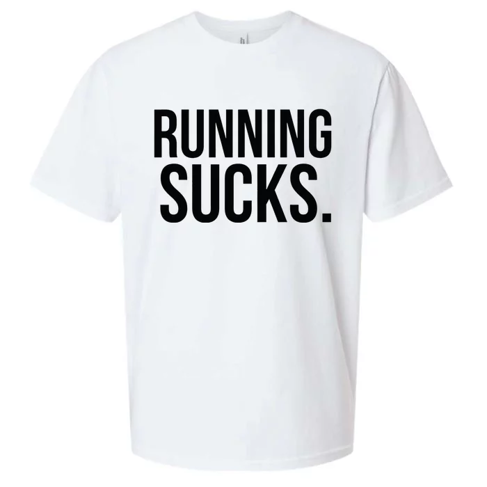 Running Sucks Funny Gym or Workout Sueded Cloud Jersey T-Shirt