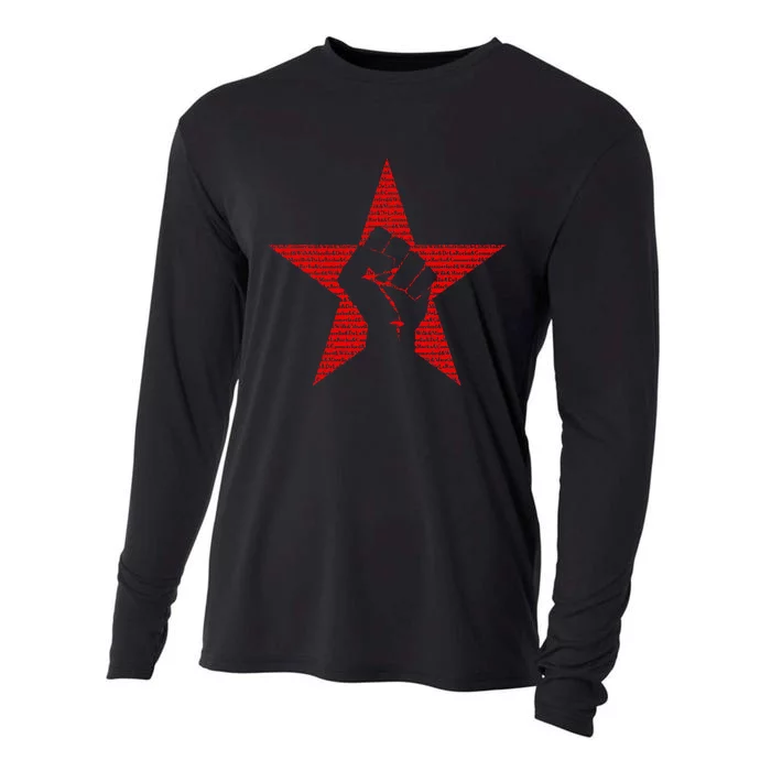 Ratm Star Fist Funny Cooling Performance Long Sleeve Crew