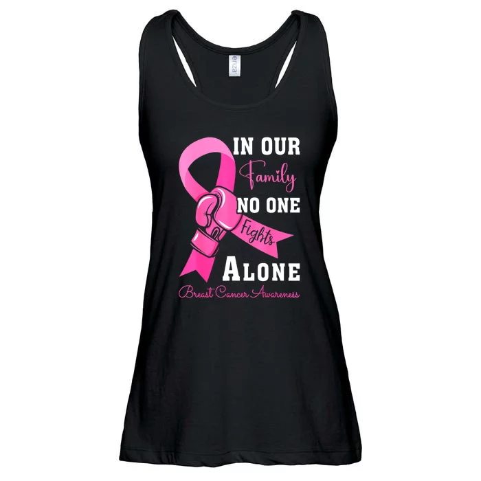 Ribbon Support Family Women Breast Cancer Awareness Gift Ladies Essential Flowy Tank