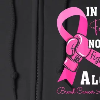 Ribbon Support Family Women Breast Cancer Awareness Gift Full Zip Hoodie