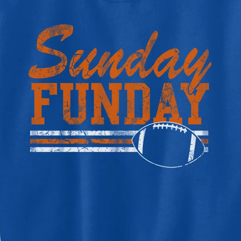 Retro Sunday Funday Football Fan Gift Kids Sweatshirt