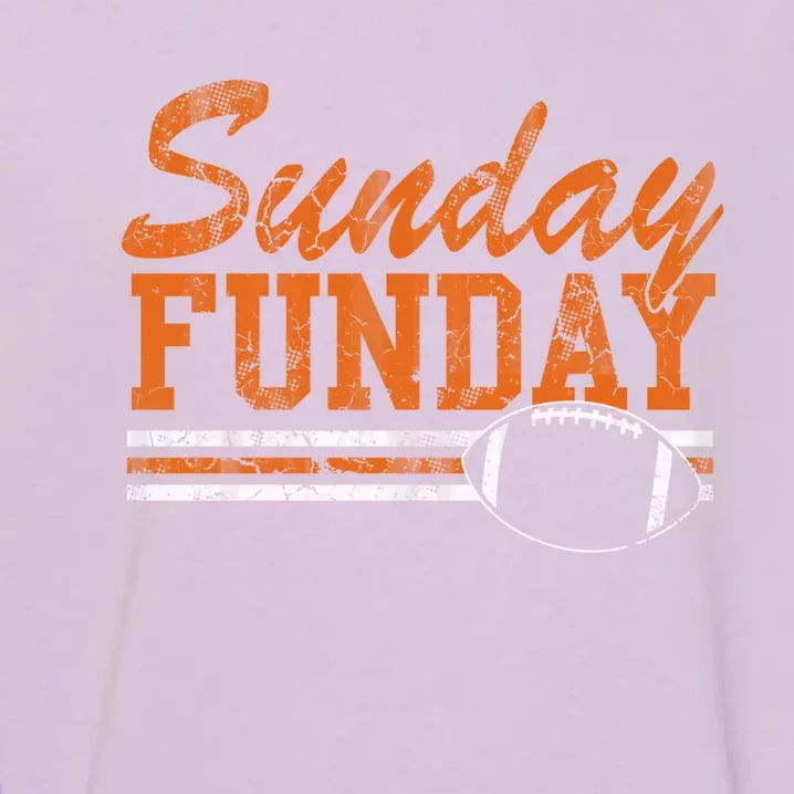 Retro Sunday Funday Football Fan Gift Garment-Dyed Sweatshirt