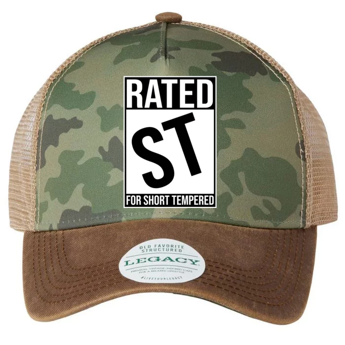 Rated ST For Short Tempered Funny Meme Legacy Tie Dye Trucker Hat