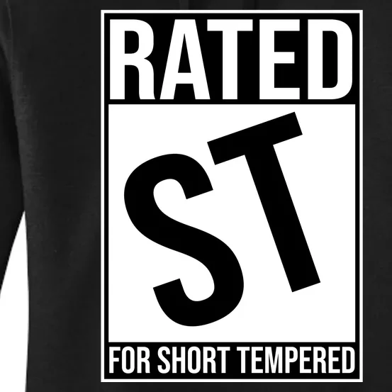 Rated ST For Short Tempered Funny Meme Women's Pullover Hoodie