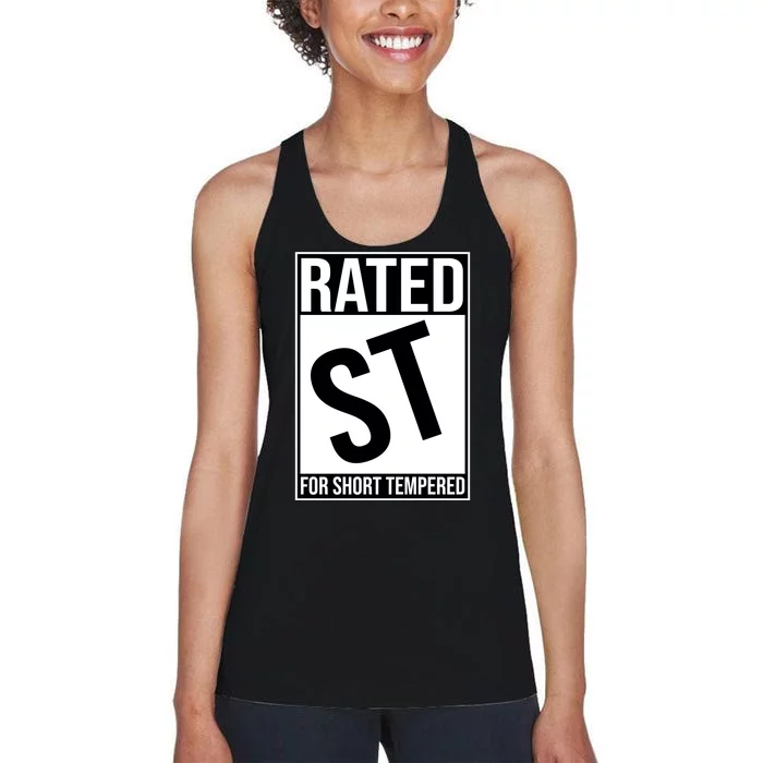 Rated ST For Short Tempered Funny Meme Women's Racerback Tank