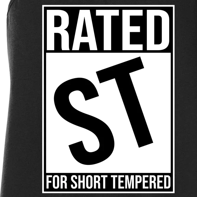 Rated ST For Short Tempered Funny Meme Women's Racerback Tank