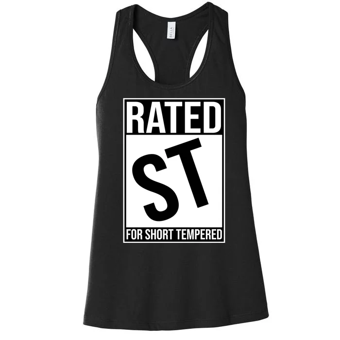 Rated ST For Short Tempered Funny Meme Women's Racerback Tank