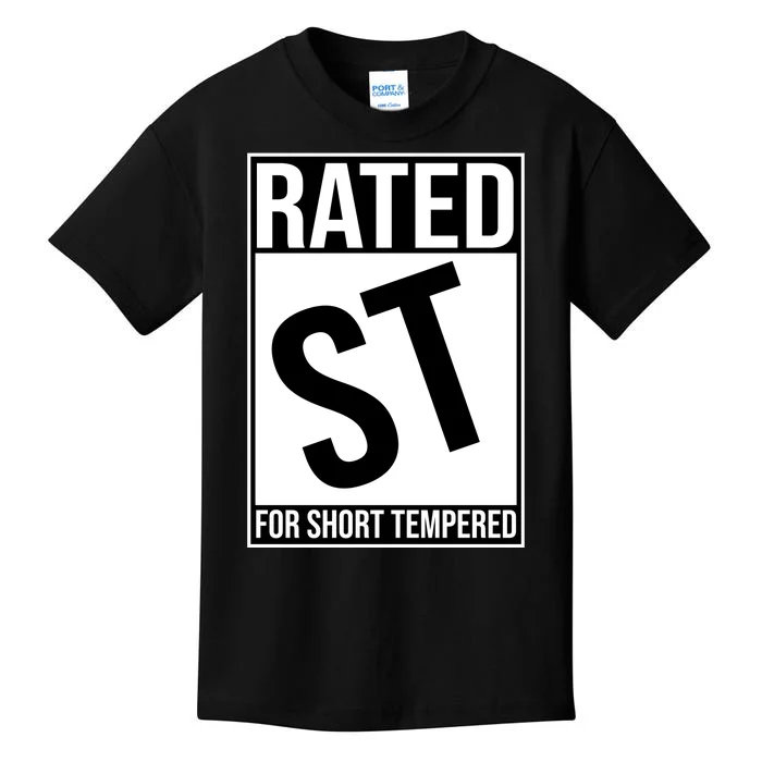 Rated ST For Short Tempered Funny Meme Kids T-Shirt