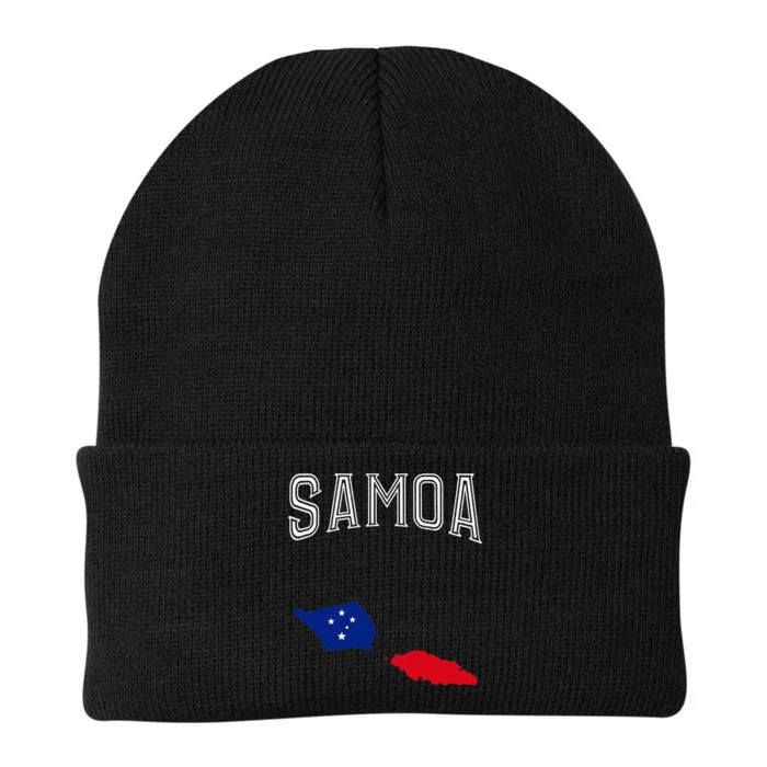 Retro Samoa Flag Vintage Throwback Sport Knit Cap Winter Beanie