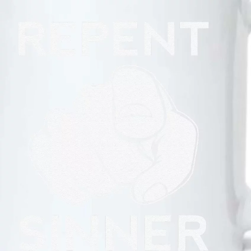 Repent Sinner Funny Christian Bible Jesus Lord Savior Reject Black Color Changing Mug