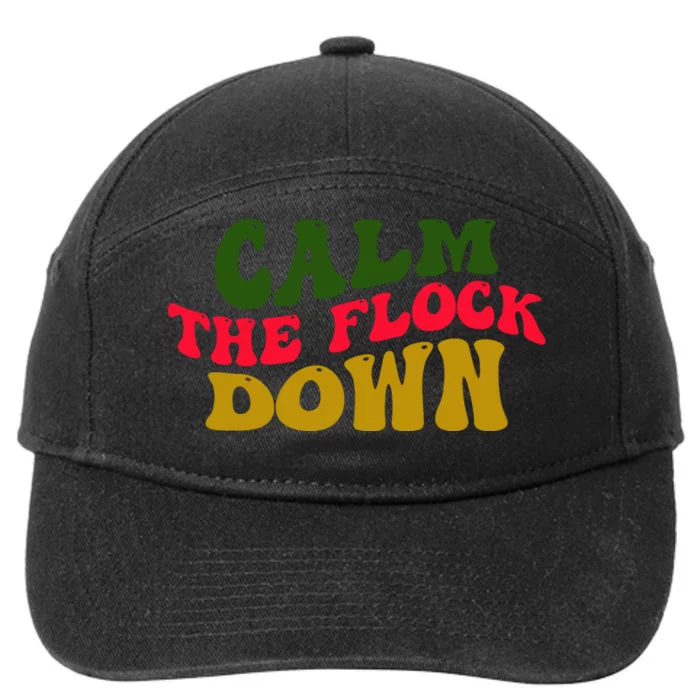 Retro Sassy Flamingo , Calm The F 7-Panel Snapback Hat