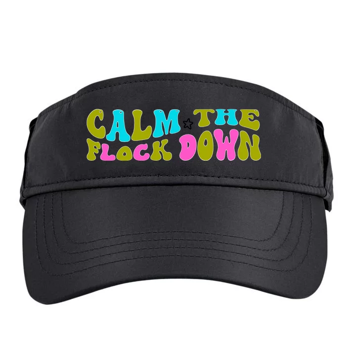 Retro Sassy Flamingo , Calm The Fl Adult Drive Performance Visor