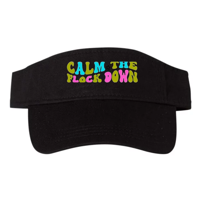 Retro Sassy Flamingo , Calm The Fl Valucap Bio-Washed Visor