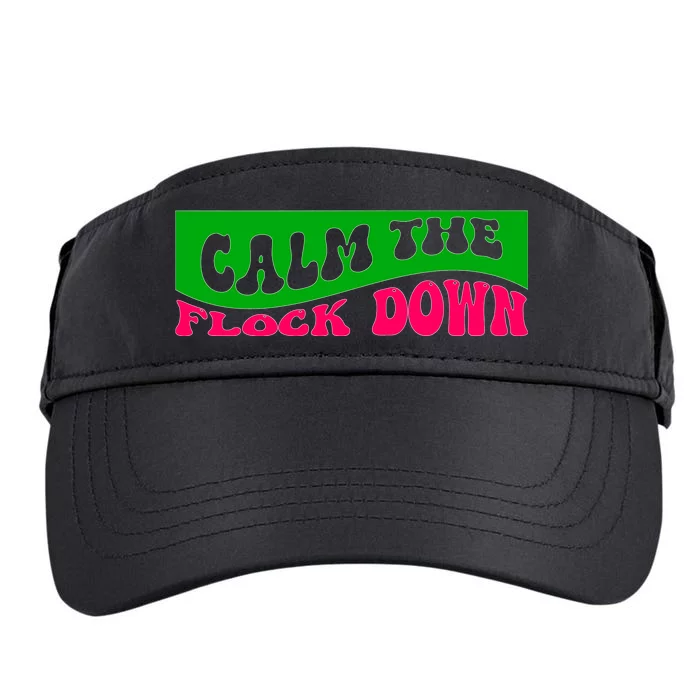 Retro Sassy Flamingo , Calm The Fl Adult Drive Performance Visor