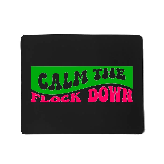 Retro Sassy Flamingo , Calm The Fl Mousepad