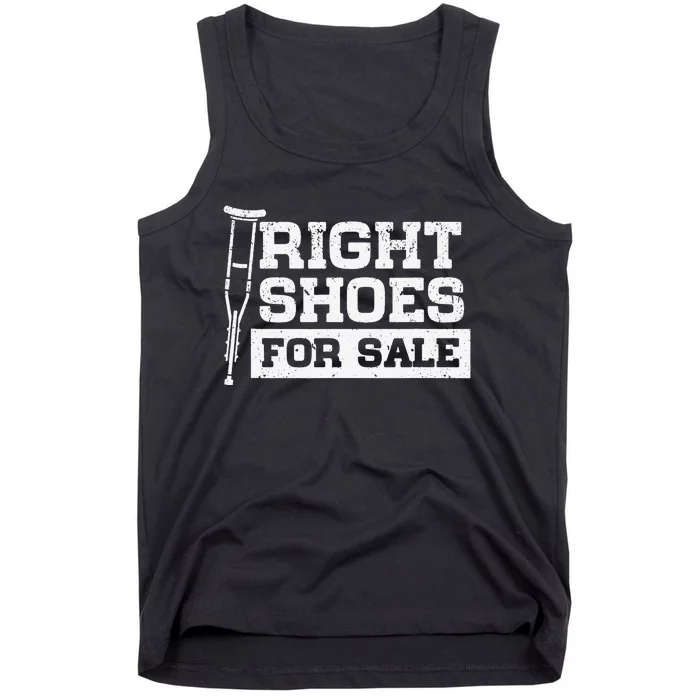 Right Shoes For Sale Funny Amputation Walking Stick Tank Top