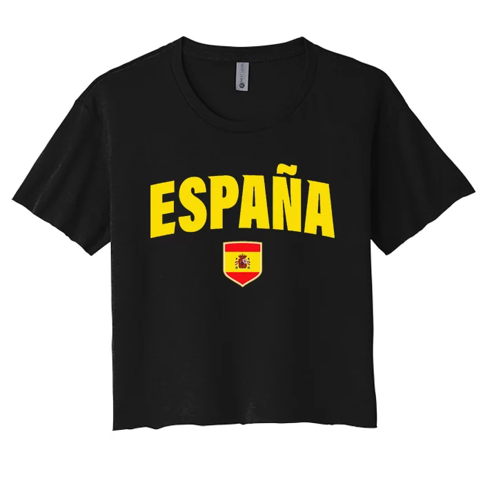 Retro Spanish Flag Spain Vintage EspañA Women's Crop Top Tee