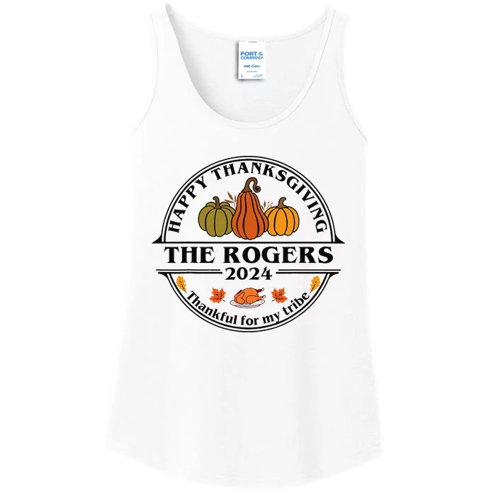 Rogers Surname Family Matching Happy Thanksgiving 2024 Ladies Essential Tank