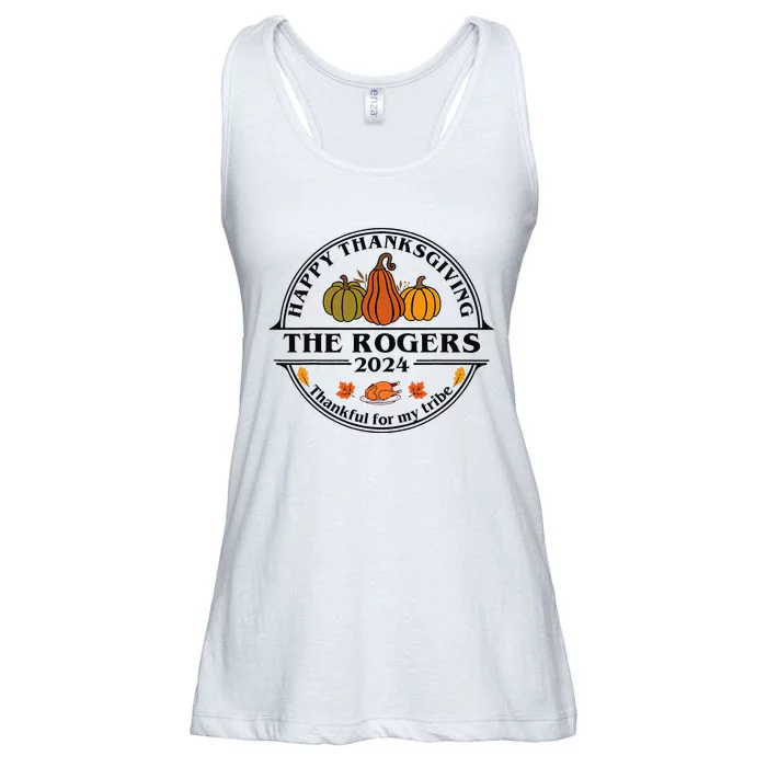 Rogers Surname Family Matching Happy Thanksgiving 2024 Ladies Essential Flowy Tank