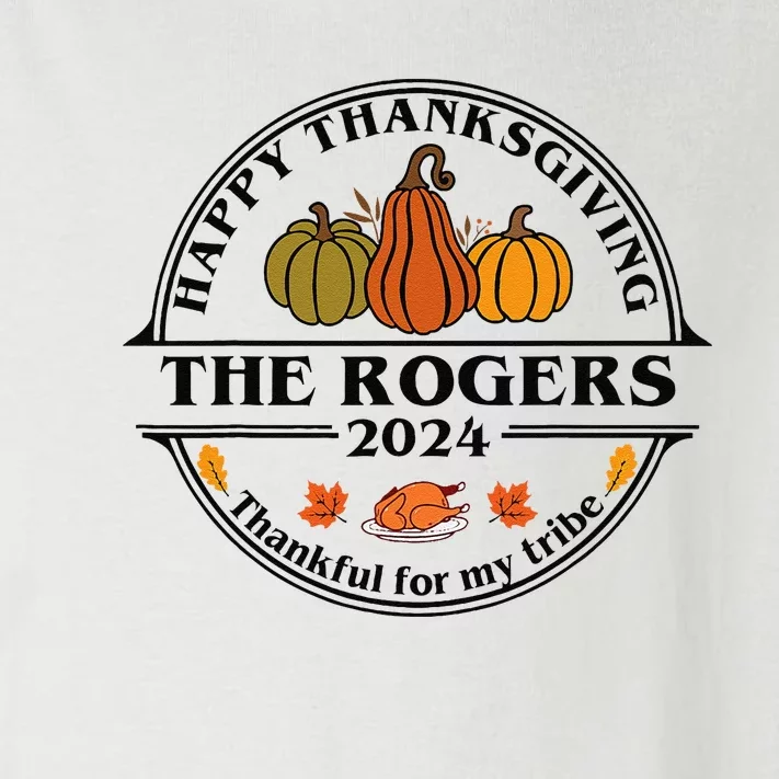 Rogers Surname Family Matching Happy Thanksgiving 2024 Toddler Long Sleeve Shirt