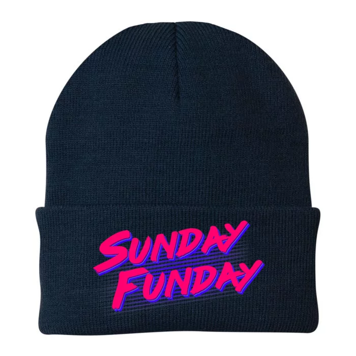 Retro Sunday Funday Knit Cap Winter Beanie