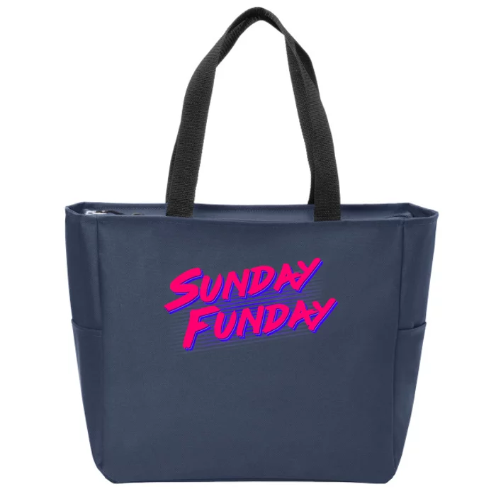 Retro Sunday Funday Zip Tote Bag