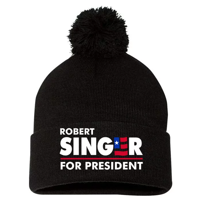 Robert Singer For President Robert Kennedy Jr For President USA 2024 Pom Pom 12in Knit Beanie