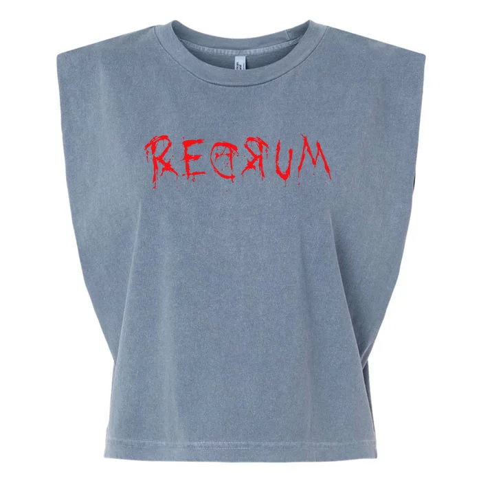 REDRUM Scary Font Trick Treat 80s Horror Movie Fan Garment-Dyed Women's Muscle Tee