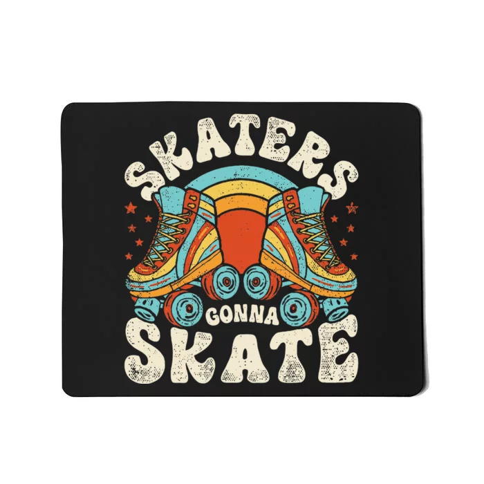 Roller Skating Funny Skaters Gonna Skate Retro 70s 80s Mousepad