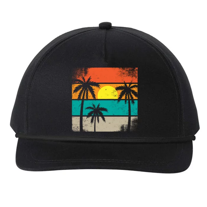 Retro Summer Funny Beach Life Vintage Snapback Five-Panel Rope Hat