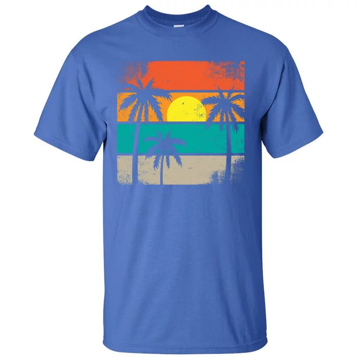 Retro Summer Funny Beach Life Vintage Tall T-Shirt