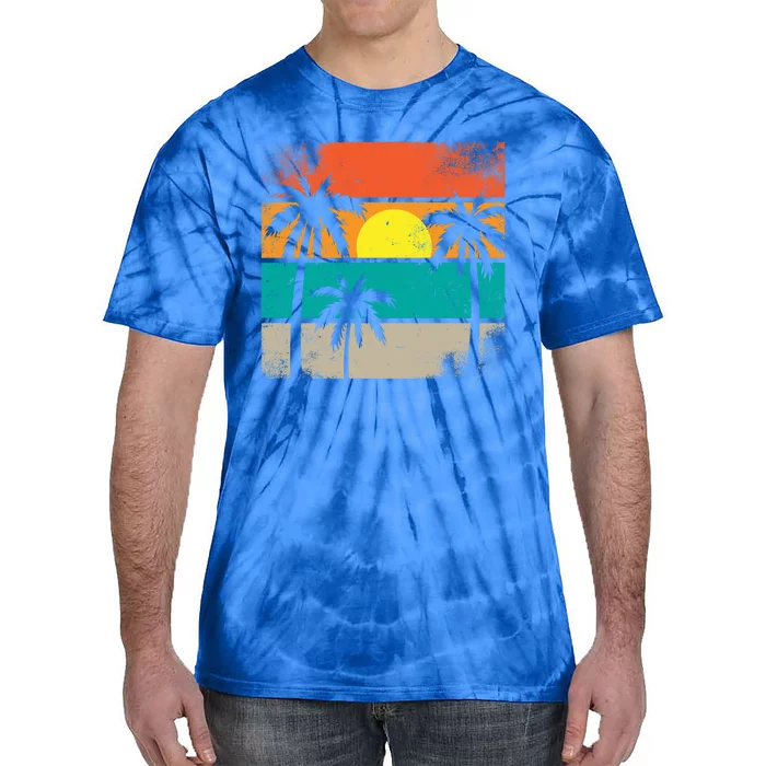 Retro Summer Funny Beach Life Vintage Tie-Dye T-Shirt