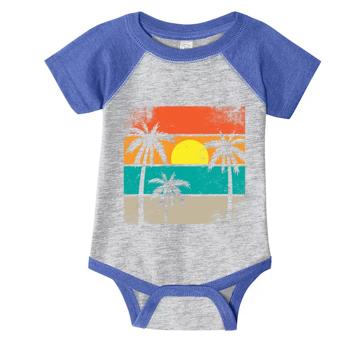 Retro Summer Funny Beach Life Vintage Infant Baby Jersey Bodysuit