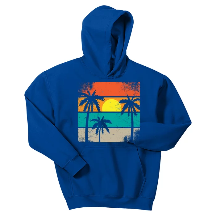 Retro Summer Funny Beach Life Vintage Kids Hoodie