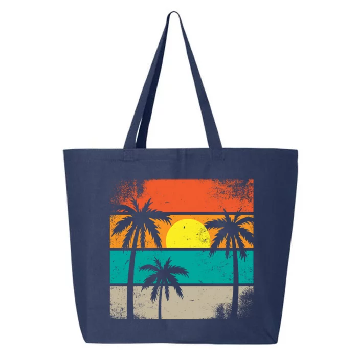 Retro Summer Funny Beach Life Vintage 25L Jumbo Tote