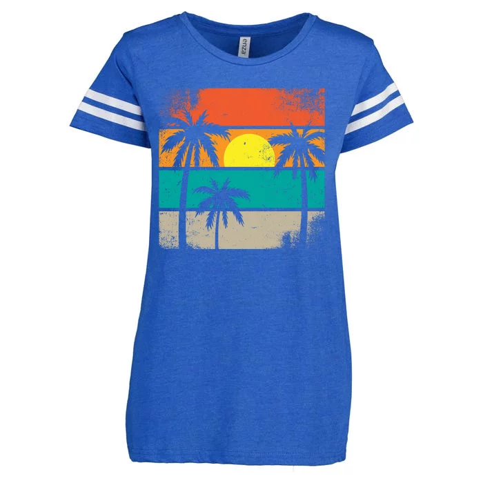 Retro Summer Funny Beach Life Vintage Enza Ladies Jersey Football T-Shirt